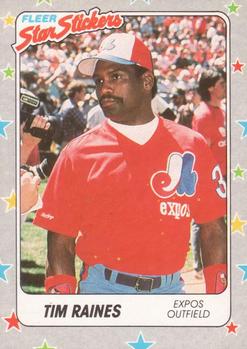 1988 Fleer Sticker Baseball Cards        097      Tim Raines